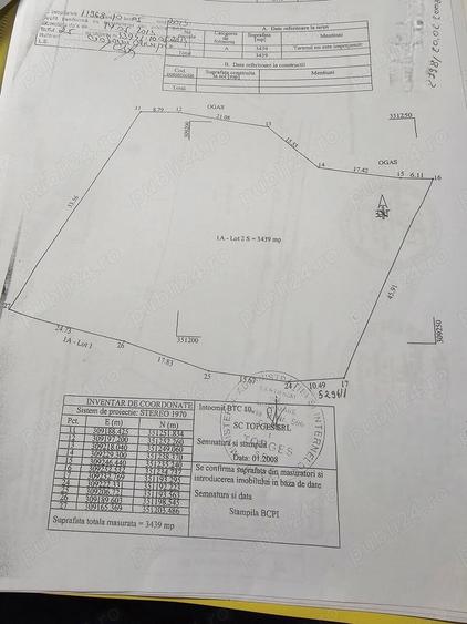 Teren de 3439 mp, în Central