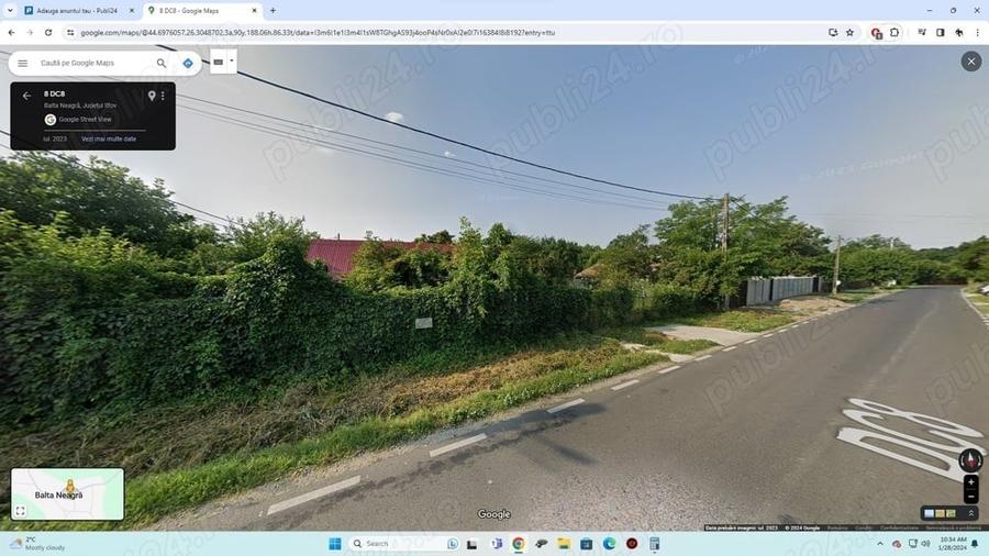 Teren de 1200 mp, în Balta Neagră
