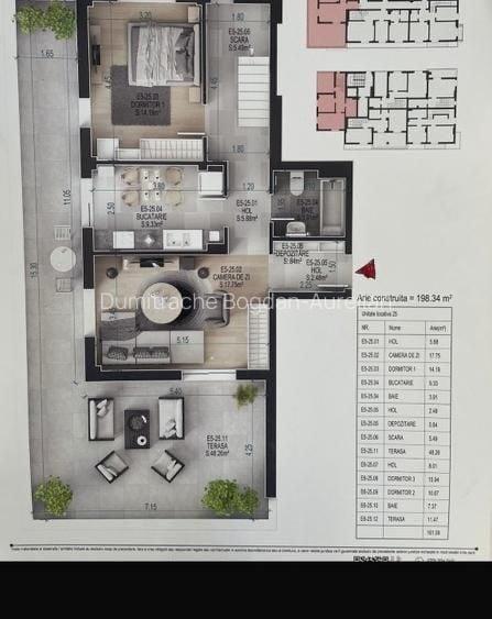 Apartament cu 4 camere decomandat în Cățelu