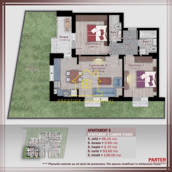 Apartament cu 3 camere decomandat în Theodor Pallady