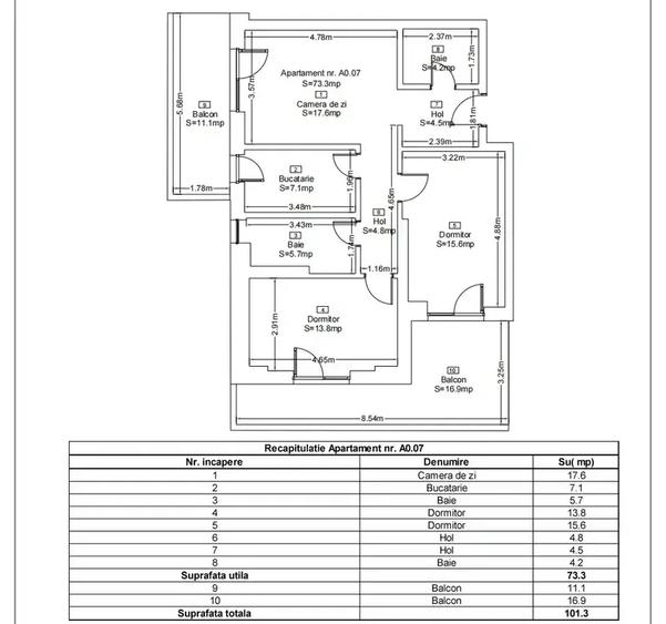 Apartament cu 3 camere semidecomandat în Theodor Pallady