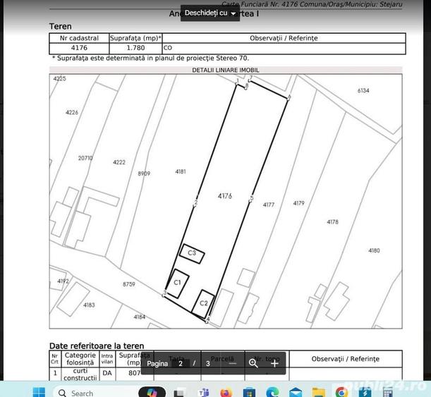 Vand casa cu teren generos de 1.600 mp Ocazie, zona lini?tita