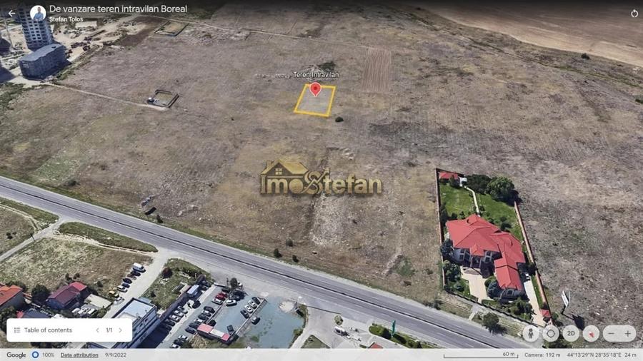 Teren de 1250 mp, în Boreal