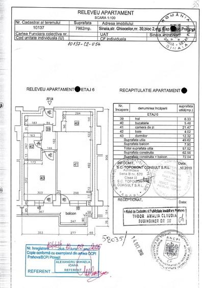 Apartament cu 2 camere semidecomandat în Central