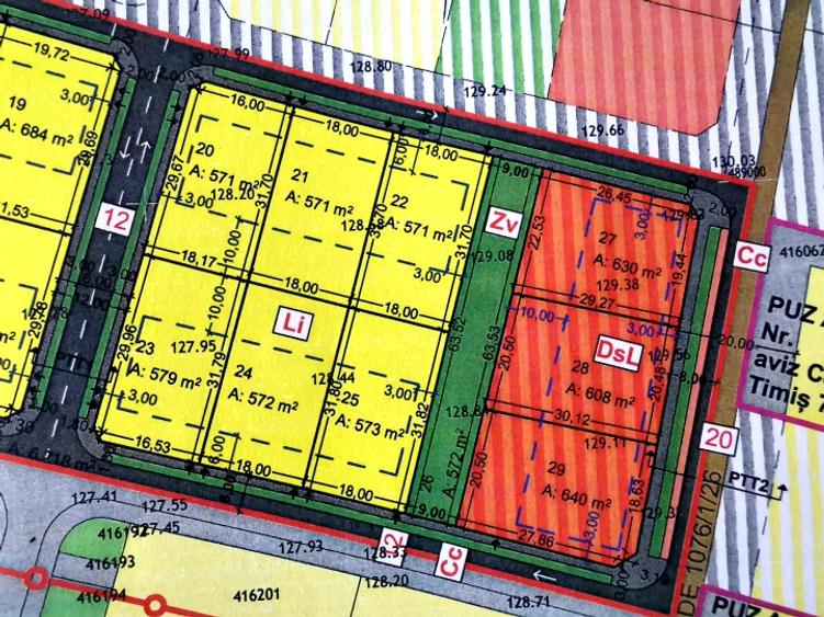 Teren Construcții intravilan de 571 mp, în Nord-Est