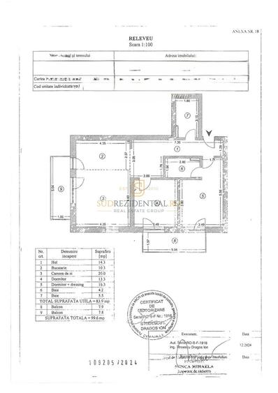 Apartament cu 3 camere în Giurgiului