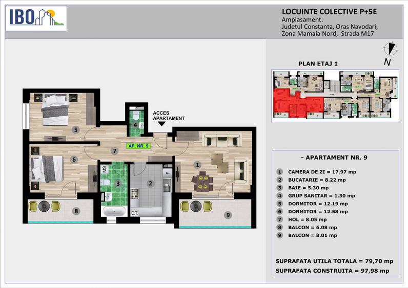 Apartamente 2 camere - Mamaia Nord / Sat - 4