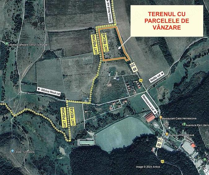 Parcele pentru case Domeniile Herneacova intre 700 - 888 mp - 2