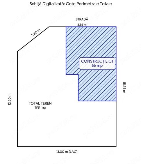 Casă cu 2 camere cu Teren 198 Mp în Colentina