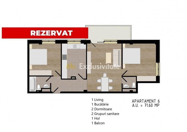 Apartament cu 2 camere în Central