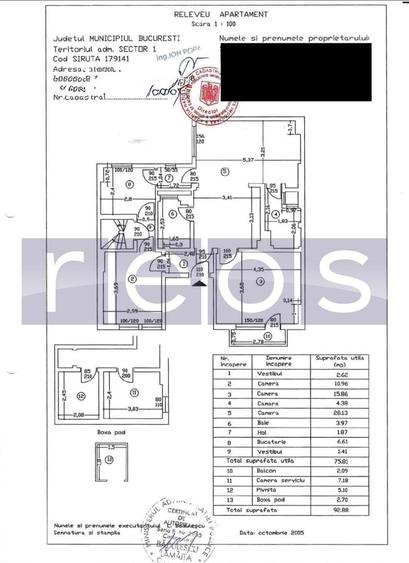Apartament cu 4 camere semidecomandat, mobilat în P-ța Romană