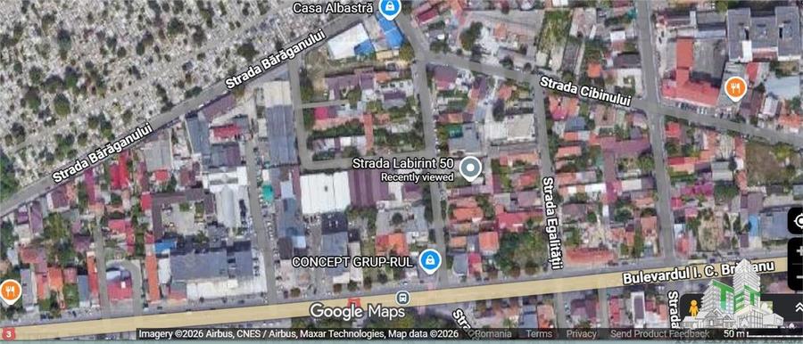 Teren Construcții intravilan de 284 mp, în Central
