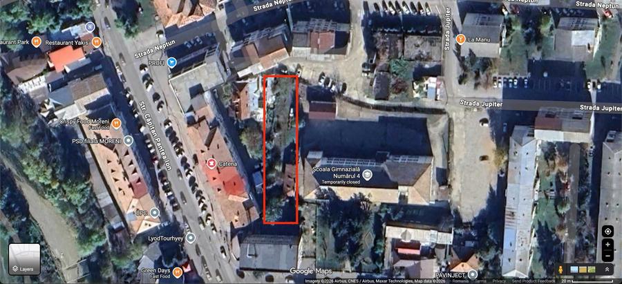 Teren de 840 mp, în Central