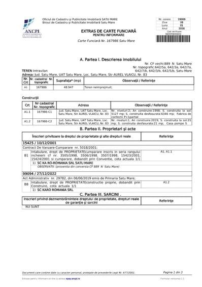Teren Construcții intravilan de 51474 mp, în Nord-Vest