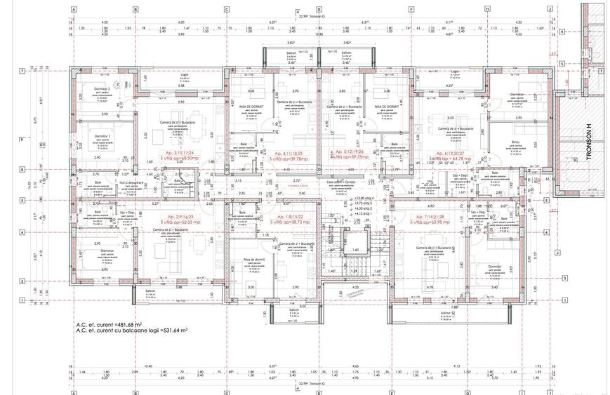 Apartament cu 3 camere decomandat în Central