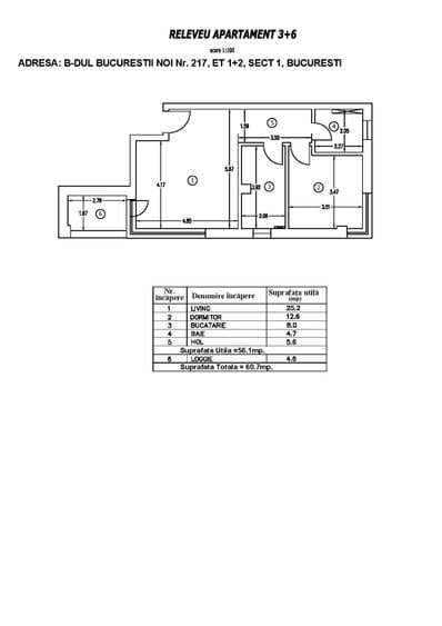 Apartament cu 2 camere decomandat în Bucureștii Noi