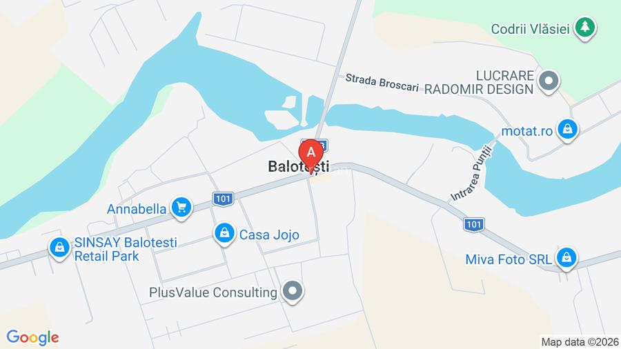Teren situat in Balotesti,cu proiect casa,29500 euro