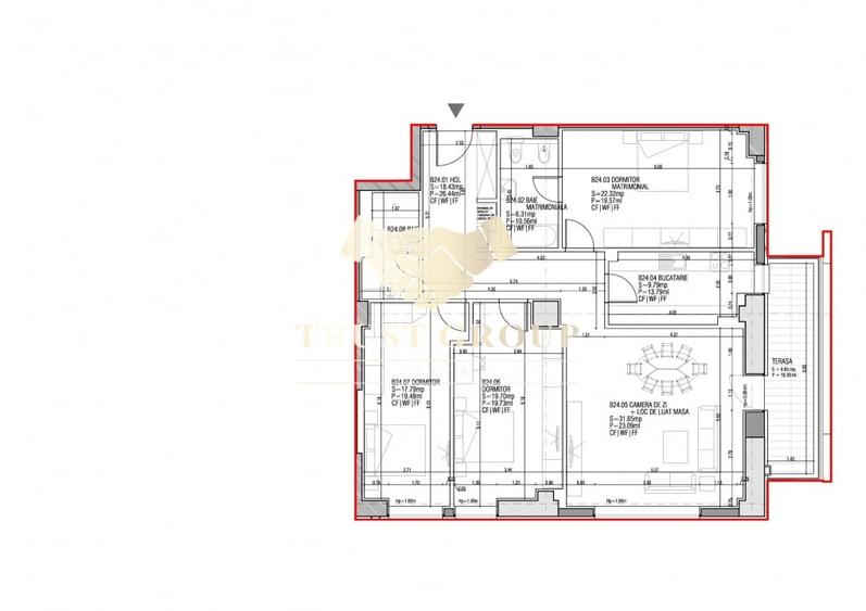 Apartament cu 4 camere decomandat în Șoseaua Nordului
