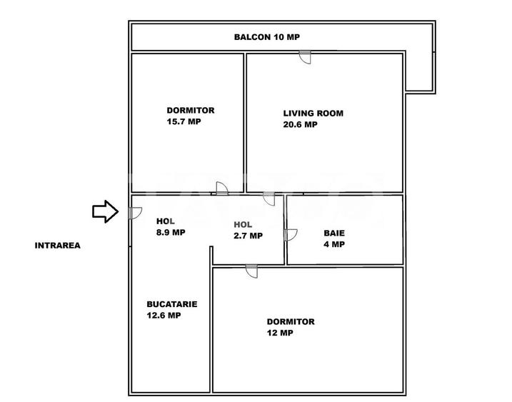 Apartament cu 3 camere decomandat, mobilat în Turnișor