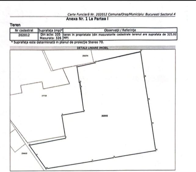 Teren Construcții intravilan de 326 mp, în Parcul Carol