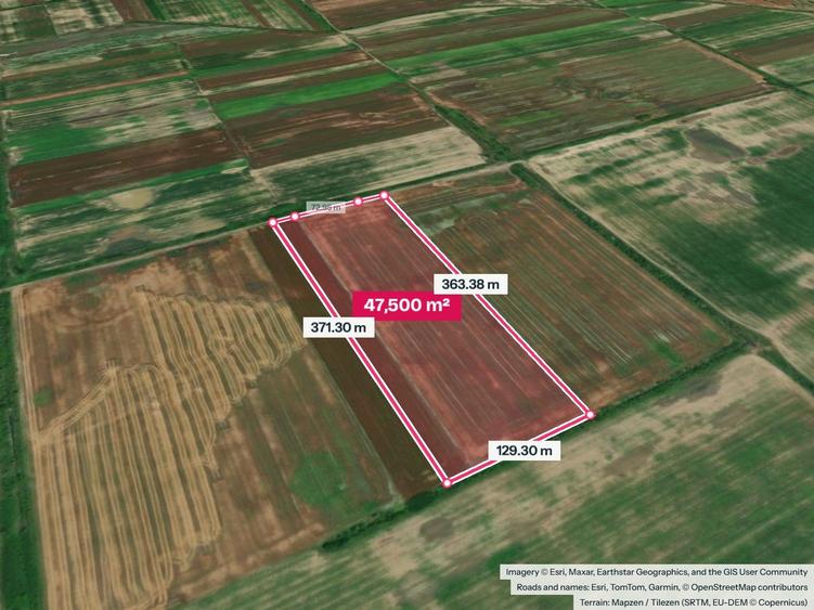 Teren de 47500 mp, în Lucianca