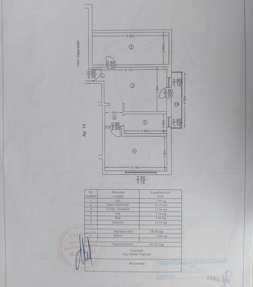 Apartament cu 2 camere decomandat în Central