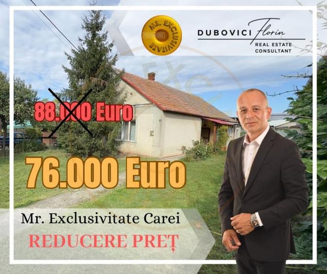Casă individuală cu 3 camere cu Teren 3263 Mp în Carei