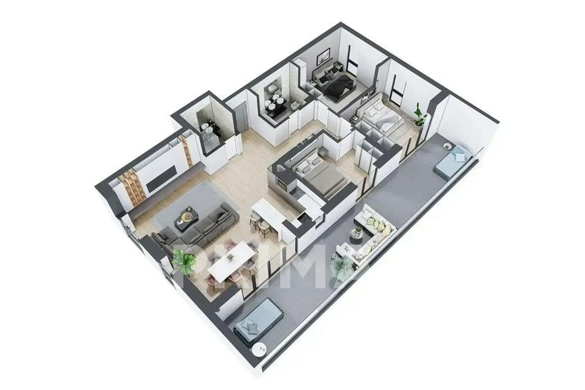 Apartament cu 4 camere în Sud