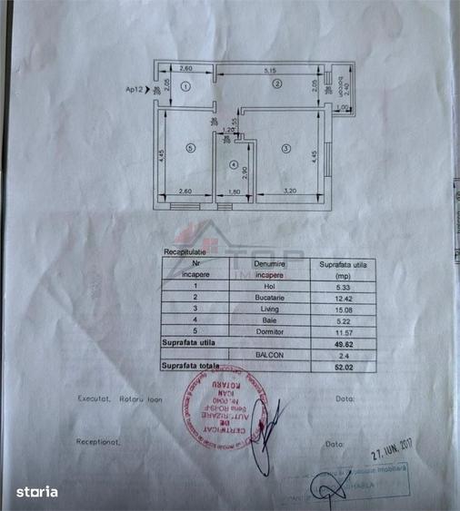 Apartament cu 2 camere decomandat în Galata