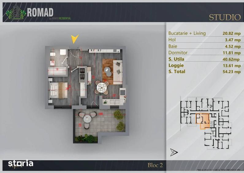Apartament cu doua camere tip studio-Theodor Pallady - 4