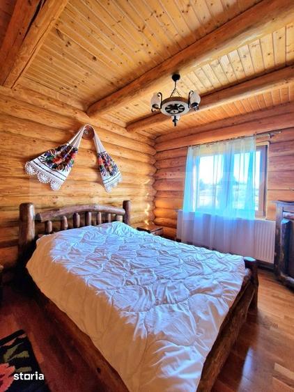 Cabana din lemn rotund, 140 mp utili, 1000mp teren zona turistica - 4