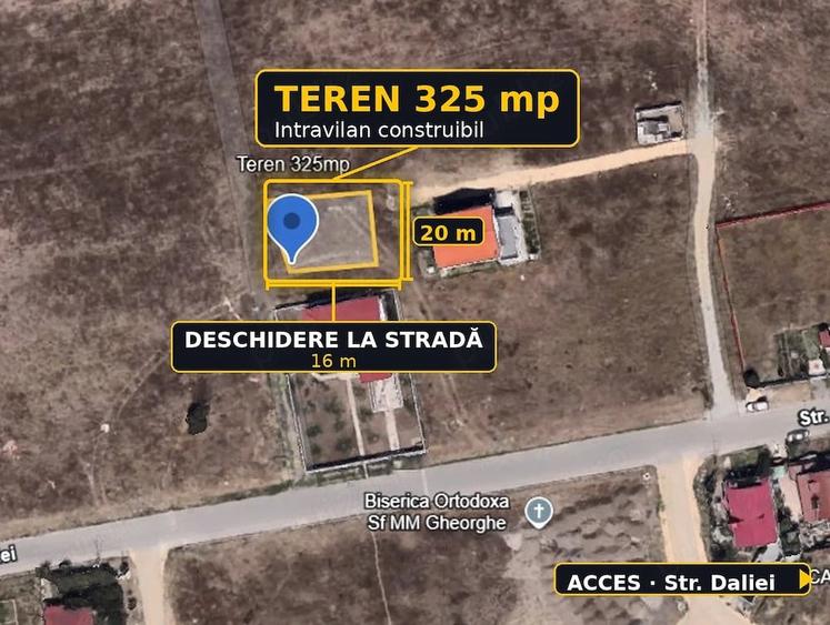 Teren de 325 mp, în Nord