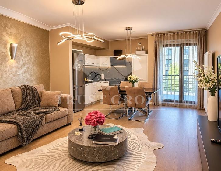 Apartament cu 2 camere semidecomandat, mobilat în Herăstrău