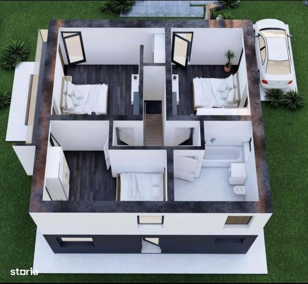 Casă cu 4 camere în Rediu