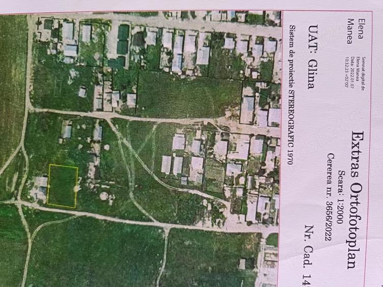 Teren de 1107 mp, în Glina