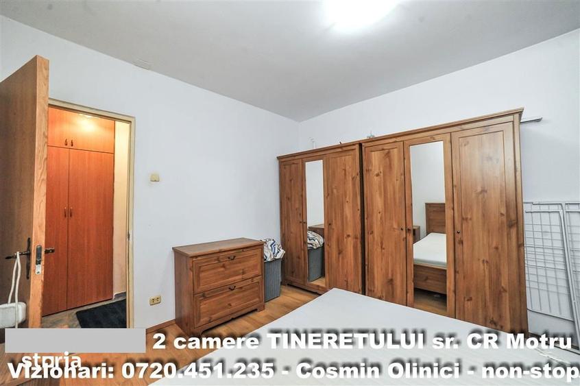 Apartament cu 2 camere semidecomandat în Tineretului