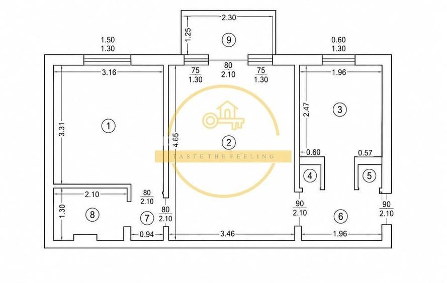 Apartament cu 2 camere semidecomandat în Alexandru cel Bun