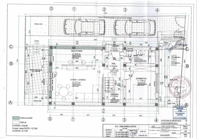 Casă individuală cu 2 camere cu Canalizare în Giurgiului