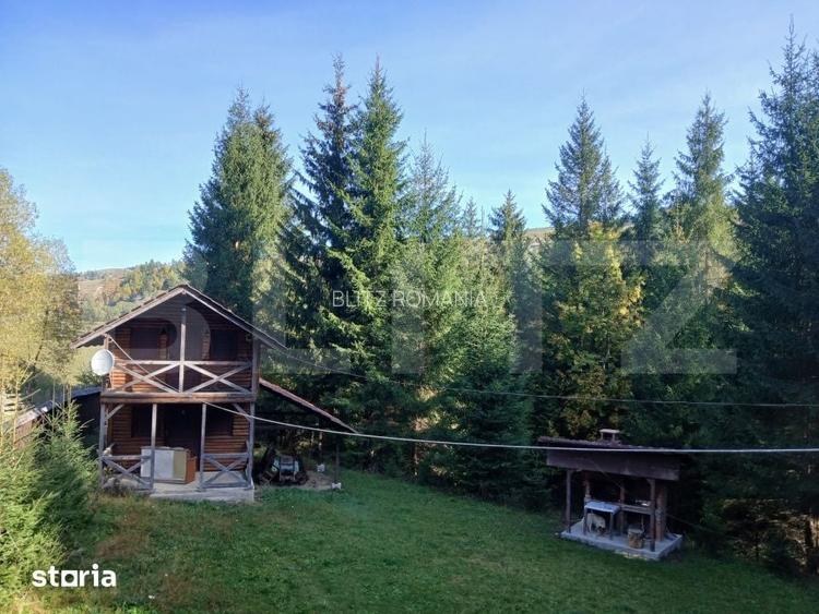 2 Cabane lemn Vadu Negrilesei, 96MP, 1100 MP teren, 45k