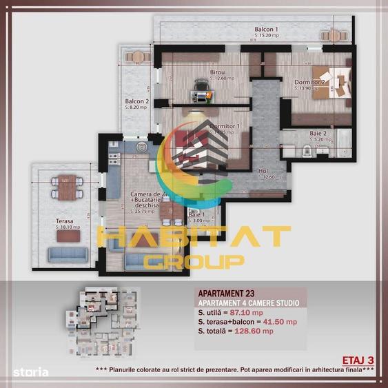 Apartament cu 4 camere în Titan