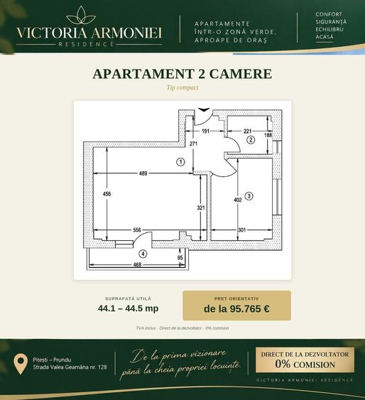 Apartamente noi PitestiPrundu | Bloc finalizat 2026 | 0% comision | TVA inclus - 6