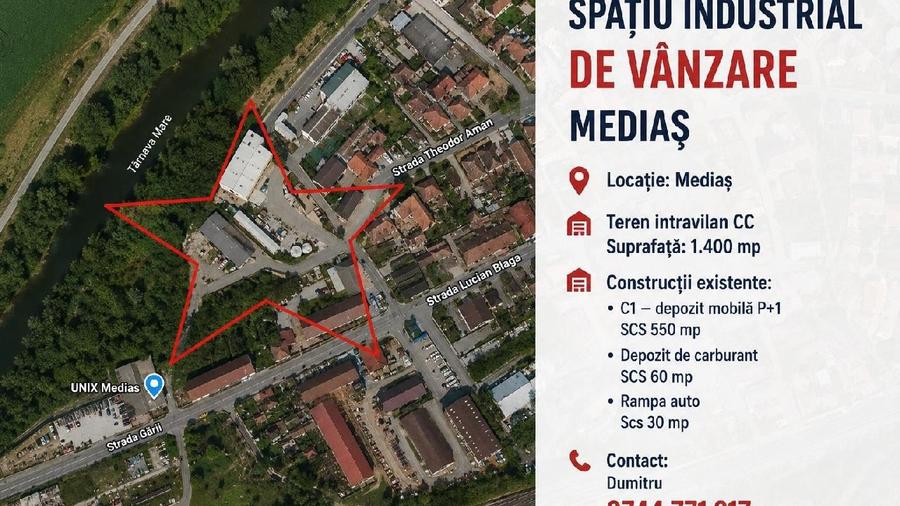 Spațiu industrial, de 700 mp, în Vitrometan
