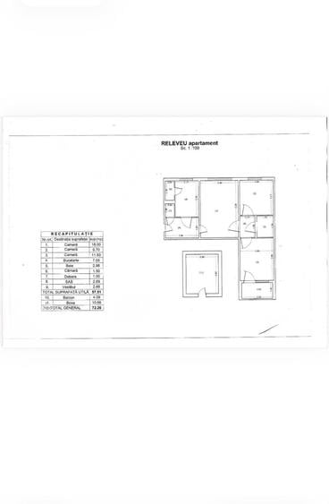 Apartament cu 3 camere semidecomandat în Drumul Taberei