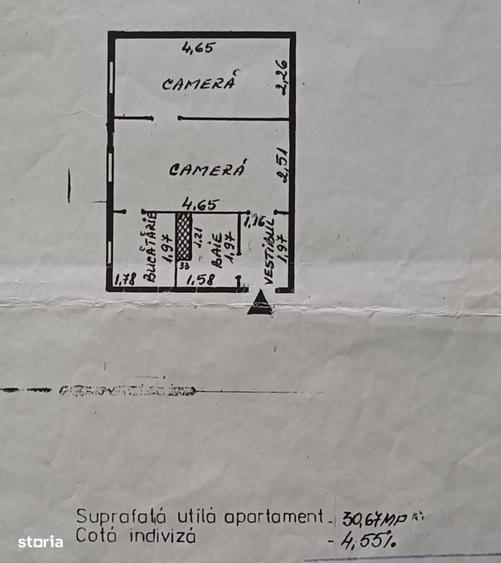 Apartament cu 2 camere în Tătărași