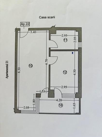 Apartament cu 2 camere decomandat, mobilat în Nord