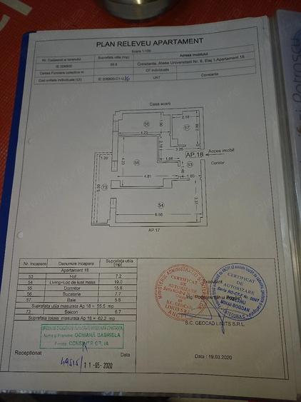 Apartament cu 2 camere decomandat în Central