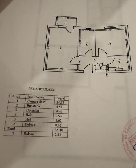 Apartament cu 2 camere decomandat în Centru Civic