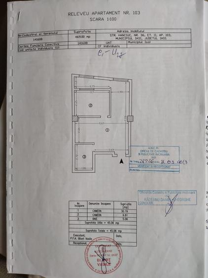 Apartament cu 2 camere în Tătărași