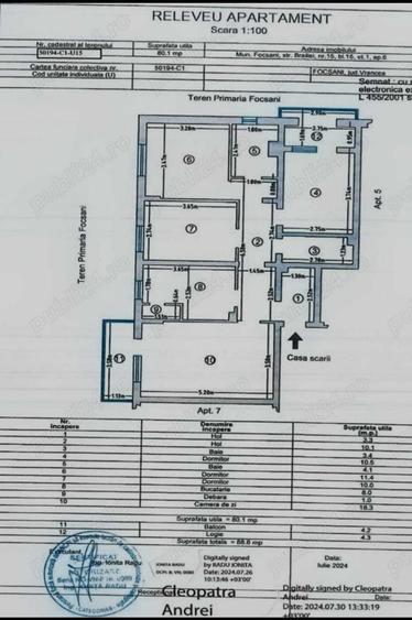 Apartament cu 4 camere decomandat în Brăilei