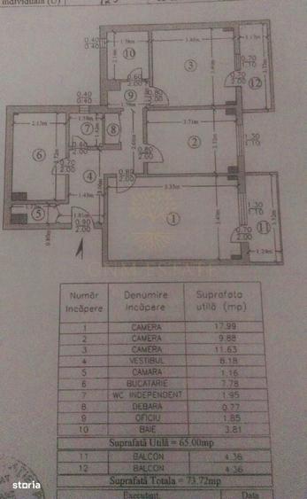 Apartament cu 3 camere decomandat în Valea Ialomiței